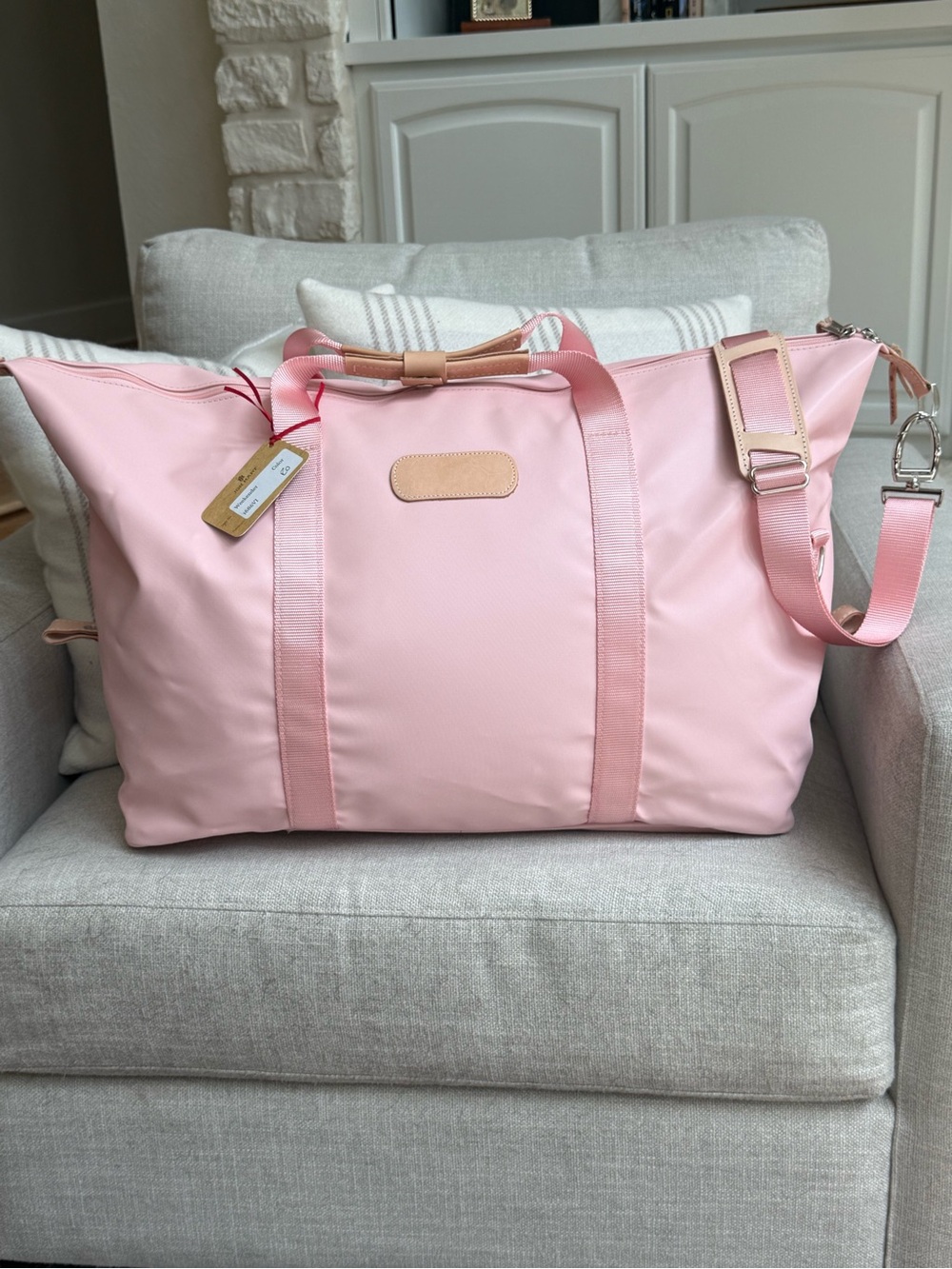 NWT Jon Hart Pink Weekender Travel Duffel Tote - Stylish Weekend Bag